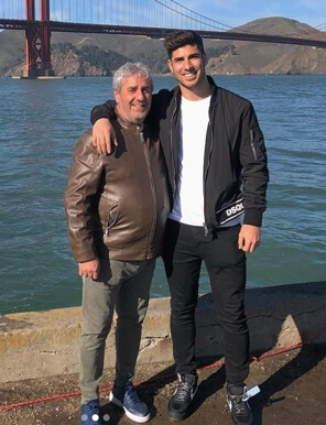 Gilberto Asensio with his son Marco Asensio.